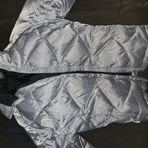 The North Face Metallic Gray Puffer Jacket